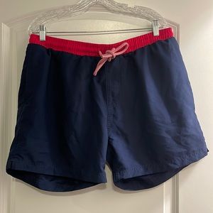 Inc blue red Xl swimming shorts nwot